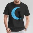 Black Cat Crescent Moon Sailor Mum T-Shirt Unique Gifts