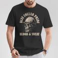 Blue Collar Pride Construction Iron Worker Skull Blue Collar T-Shirt Unique Gifts