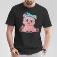 Bonito Pañuelo De Cerdo Divertido Amantes De Los Cerditos Camiseta unisex Regalos divertidos