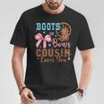 Boots Or Bows Gender Reveal Decorations Cousin Loves You T-Shirt Unique Gifts