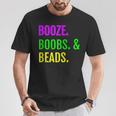 Booze Boobs Beads Mardi Gras New Orleans T-Shirt Unique Gifts