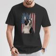 Boston Terrier American Flag Patriotic 4Th Of July T-Shirt Unique Gifts