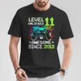 Boy Level 11 -Ideojuego Desbloqueado Para Cumpleaños Número 11 Camiseta unisex Regalos divertidos