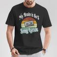 My Brain Is 80 Song Lyrics Retro Vintage Music Lover T-Shirt Unique Gifts