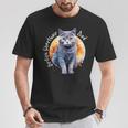 Britisch Kurzhaar Katzen Papa Cat Dad Daddy Haustier Freund T-Shirt Lustige Geschenke