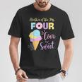 Brother Of The Ms Four Ever Sweet Ice-Cream 4Th Birthday T-Shirt Personalized Gifts