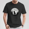 Bull Terrier Moon Bull Terrier Dog Holder T-Shirt Lustige Geschenke