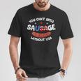 You Can't Spell Sausage Without Usa Patriotic American Flag T-Shirt Unique Gifts