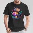 Capybara Capybara Rodent & Video Games Lover T-Shirt Unique Gifts