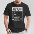 Cats Bist Du Hier Der Chef Mein Chef Ist Die Katze Chef T-Shirt Lustige Geschenke