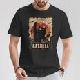 Catzilla Retro T-Shirt Lustige Geschenke