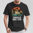 Charlie Dont Surf Helicopter Beach Vietnam Surfer T-Shirt Lustige Geschenke