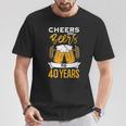 Cheers And Beers To 40 Years Birthday Beer Beer Lover T-Shirt Personalized Gifts
