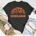 Chicago City Skyline Illinois Basketball Fan Jersey T-Shirt Unique Gifts