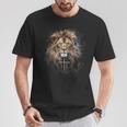 Christian Cross Lion Of Judah Religious Faith Jesus Pastor T-Shirt Funny Gifts