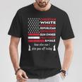 Christian White Straight Independence Day Memorial Day Pride T-Shirt Unique Gifts