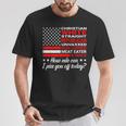 Christian White Straight Republican Unvaxxed Gun Owner T-Shirt Funny Gifts