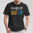 Class Of 2037 Grow With Me First Day Of School Graduation T-Shirt Unique Gifts