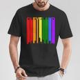 Cleveland Ohio Downtown Rainbow Skyline Lgbt Gay Pride T-Shirt Unique Gifts