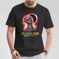 Cleveland Ohio Total Solar Eclipse 2024Rex Dinosaur T-Shirt Unique Gifts
