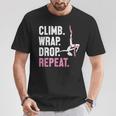 Climb Wrap Drop Repeat Aerial Yoga Aerialist Aerial Silks T-Shirt Unique Gifts