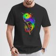 Colores De Camaleón Con Blobs De Color Lindo Arco Iris Camiseta unisex Regalos divertidos