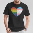 Corazón Con Arco Iris Y Bandera Transgénero Sin Mangas Camiseta unisex Regalos divertidos
