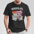 Cute Axolotl Read Book Readsolotl Axolotl Reading Books T-Shirt Funny Gifts