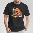 Cute Capybara Eats Ramen Noodles Capybaras Ramen T-Shirt Lustige Geschenke