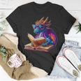 Cute Dragon Wearing Glasses Reading A Book T-Shirt Unique Gifts