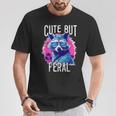 Cute But Feral Colorful Racoon With Sunglasses T-Shirt Unique Gifts