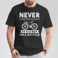 Cyclist Never Underestimate An Old Man Bicycle T-Shirt Funny Gifts