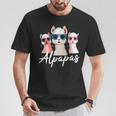 Dad Alpaka Lama Fan Liebhaber Papaatertag Geschenk Alpapa T-Shirt Lustige Geschenke