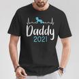 Daddy 2021 Baby Heartbeat Ecg Fatherhood Pregnancy T-Shirt Unique Gifts