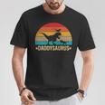 Daddy Saurus T-Rex Retroatertag Dinosaurier Papa T-Rex T-Shirt Lustige Geschenke