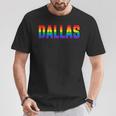 Dallas Texas Tx Lgbt Gay Pride Rainbow Flag T-Shirt Unique Gifts