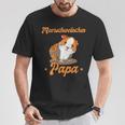 Damen Meerschweinchen Papa -Ater Jungen Männer Zumatertag Mit-Ausschnitt T-Shirt Lustige Geschenke