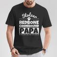 Damen Stolzer Redbone Coonhound Papa Mit-Ausschnitt T-Shirt Lustige Geschenke