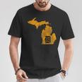 Detroit Michigan Motor City Midwest D Mitten T-Shirt Unique Gifts