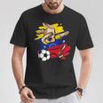 Divertido Dabbing Perro Fútbol Deenezuela Bandera Sport Camiseta unisex Regalos divertidos