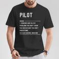 Divertido Título De Trabajo De Pilot Definition Camiseta unisex Regalos divertidos