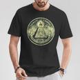 A Dollar Note Allseeing Eye Pyramid Illuminati T-Shirt Lustige Geschenke