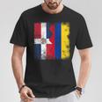 Dominican Republic Roots Half Colombian Flag Colombia T-Shirt Unique Gifts