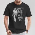 Don't Let The Old Man In Vintage American Flag Style T-Shirt Unique Gifts