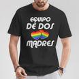 Dos Madres Lgbt-Q Orgullo Gay Mamá Aliada Corazón Arco Iris Camiseta unisex Regalos divertidos