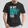In My Double Digits Era Ten Year Old Boy 10Th Birthday T-Shirt Personalized Gifts