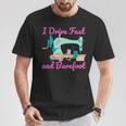 I Drive Fast And Barefoot Sewing Quilting T-Shirt Unique Gifts