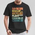 Earth Day Save Rescue Animals Recycle Plastics Planet T-Shirt Funny Gifts