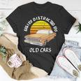 Easily Distracted By Old Cars Classic Car Lover Sunset T-Shirt Unique Gifts