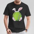 Easter Bunny Tennis Easter Tennis Rabbit Ears T-Shirt Lustige Geschenke